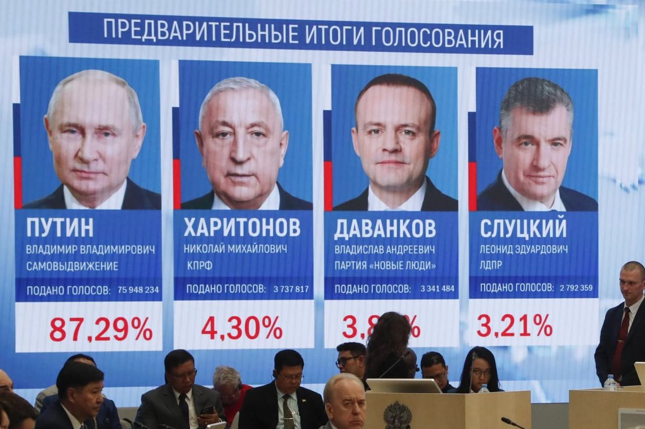 Elecciones en Rusia: Putin gana con 87,32% de apoyo